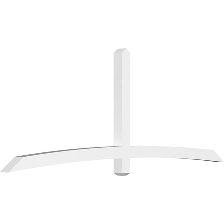 Ekena Millwork Bellingham Architectural Grade PVC Gable Bracket, 108"W x 40 1/2"H x 4"D x 4"F, 9/12 Pitch GBP108X41X0404BEL00